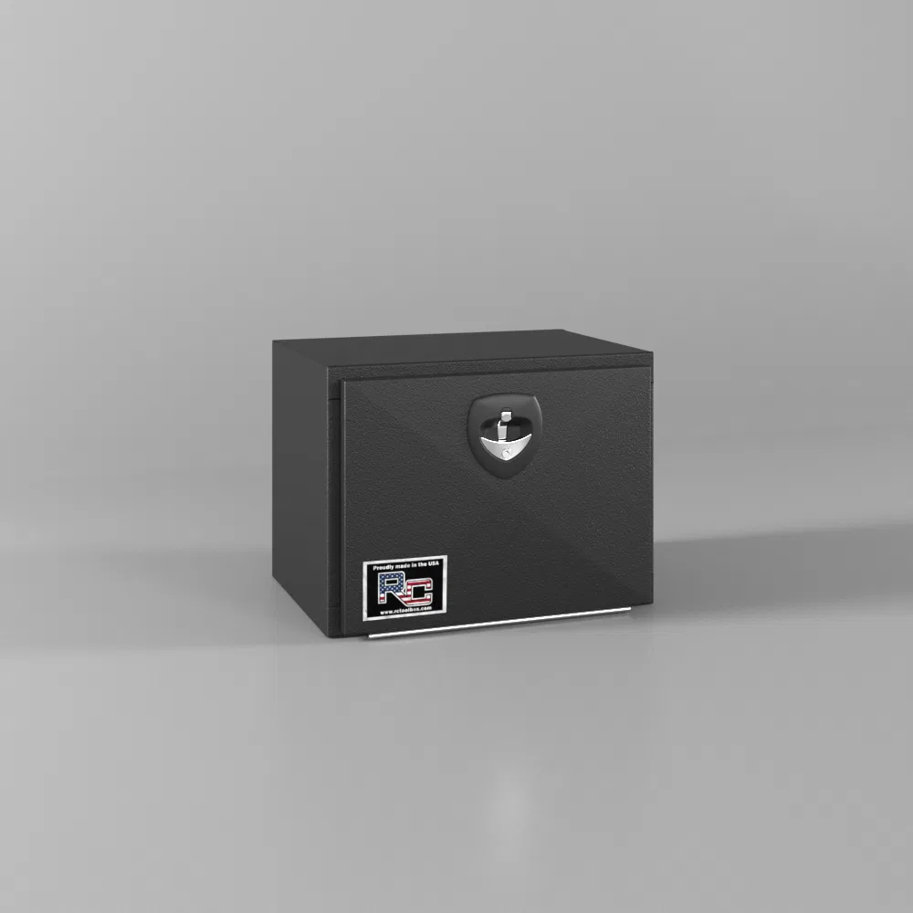 MM241818.S – RC INDUSTRIE Tool Box, Underbody Single Swing Down Door Powder Coated Textured Black Steel 24 Inch Lengt...
